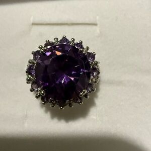QVC Purple Stone Sterling silver ring